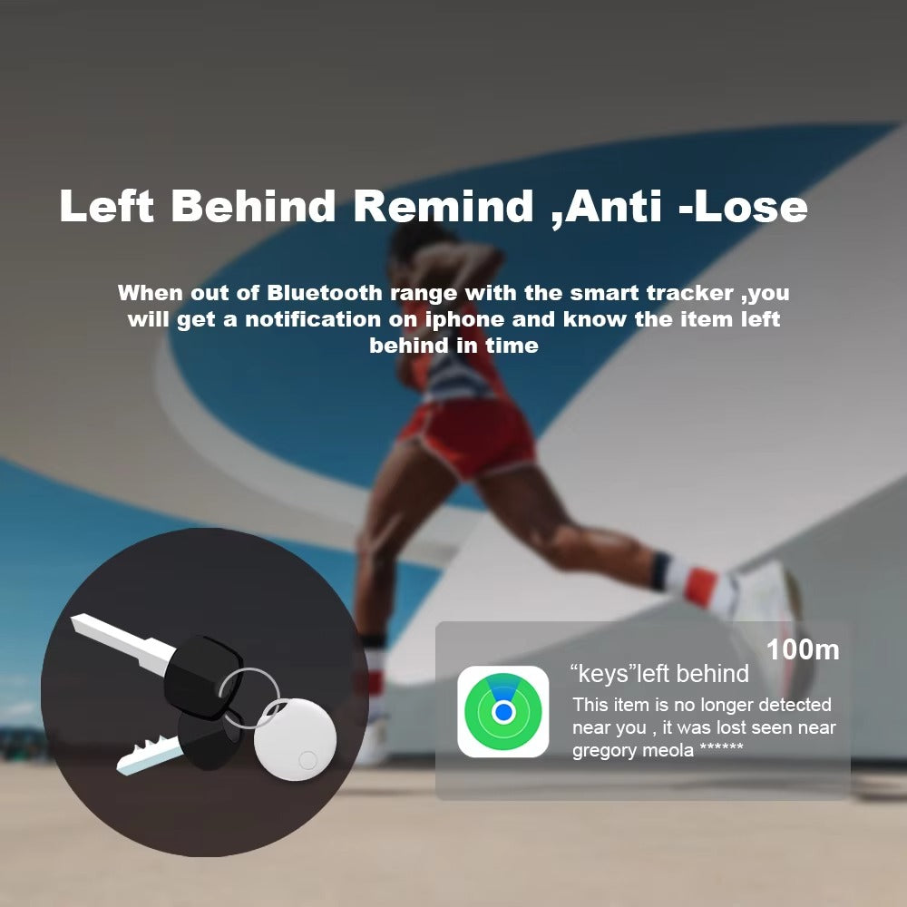 Smart Bluetooth GPS Tracker Compatible with Apple Find My – MFI Certified AirTag Replacement for Wallet, Keys, Bike, Bag – Anti-Lost Finder with Sound Alert & Long Battery Life