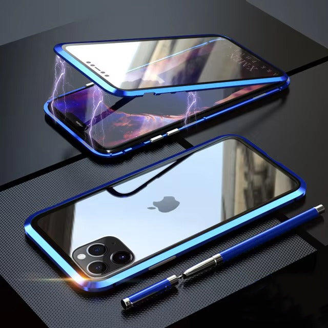 Premium Apple iPhone Case Compatible Camera Lens & Screen Protector Ultra Thin Shockproof Magnetic Full All Around Protection