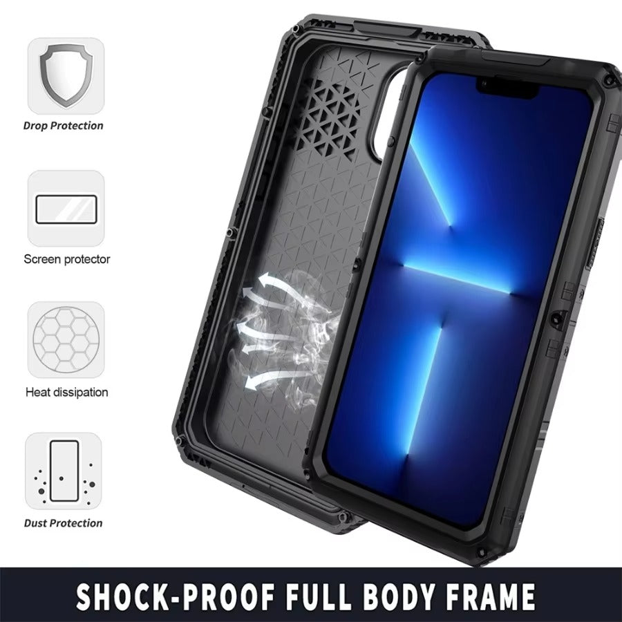 Robust Apple iPhone Case MagSafe Compatible, Camera Lens & Screen Protection, Cover with IP68 Waterproof Armor Design