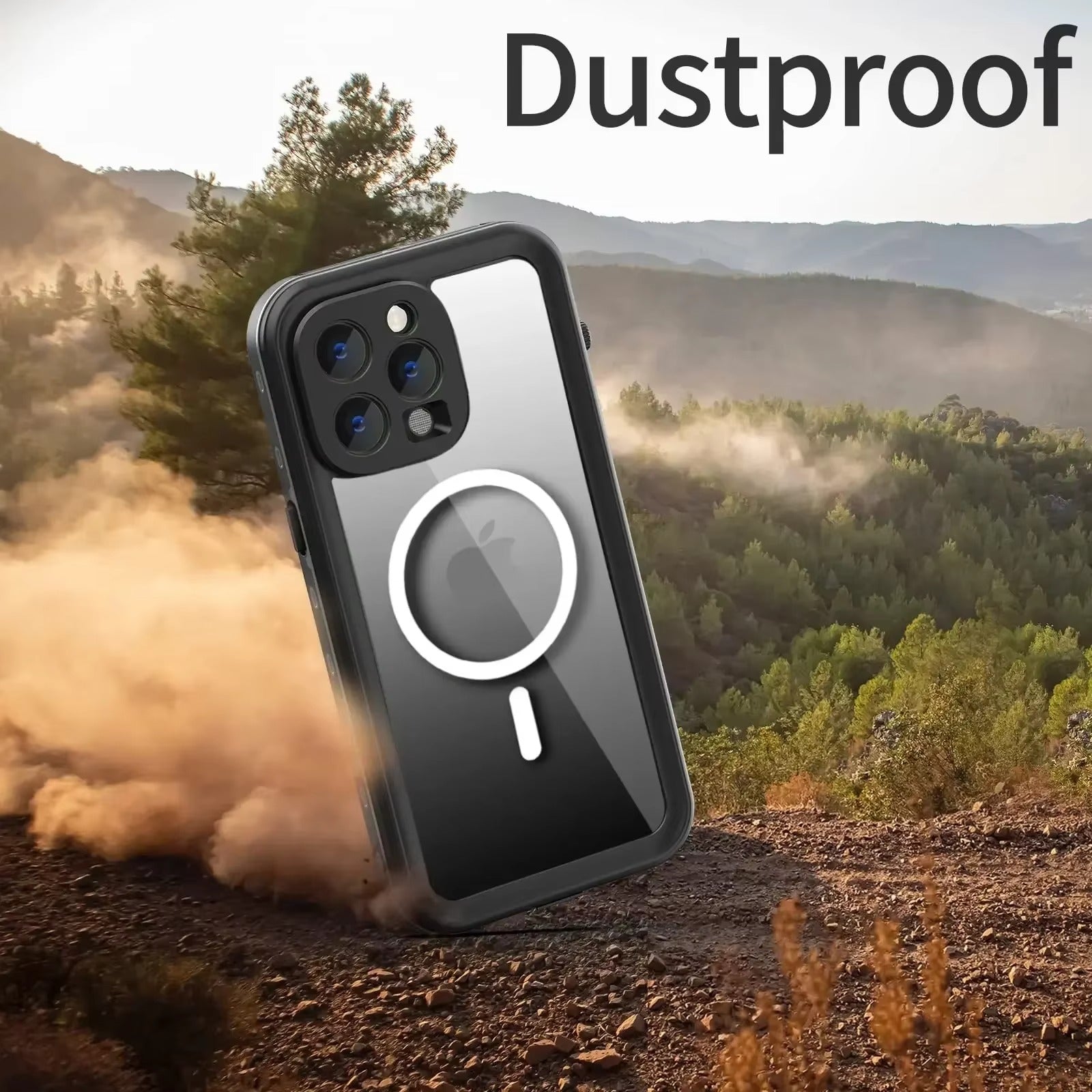 Premium Apple iPhone Case MagSafe Compatible, Camera Lens & Screen Protection, Ultra Thin Shockproof Magnetic Full All Around Protection Cover with IP68 Waterproof Diving Shell