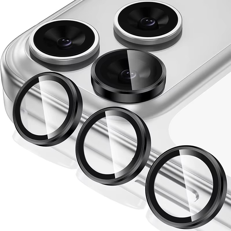 Premium Metal Camera Lens Protector – Tempered Glass Lens Cover Ring with Scratch Resistance, Shock Protection, Anti-Dust Coating and Precision Camera Protection