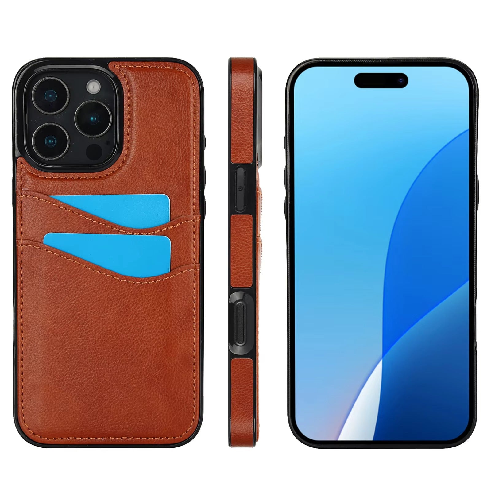 Premium Apple iPhone Case, MagSafe Compatible, Camera Lens and Screen Protection, Ultra Thin, Shockproof, Magnetic, Full All Around Protection, Leather Card Wallet Cover