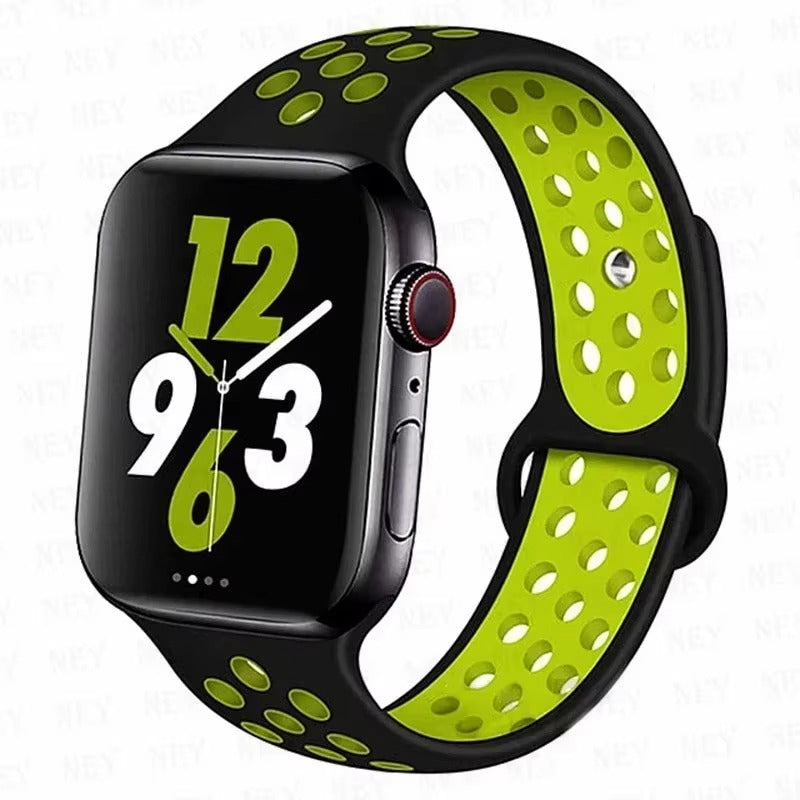 Colorful Silicone Sport Watch Band – Soft Replacement Strap with Stainless Steel Buckle, Compatible with 38mm to 49mm Smartwatches
