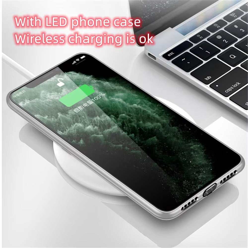Premium Apple iPhone Case, MagSafe Compatible, Camera Lens and Screen Protection, Ultra Thin, Shockproof, Magnetic, Full All Around Protection, LED Call Flash Glass Cover