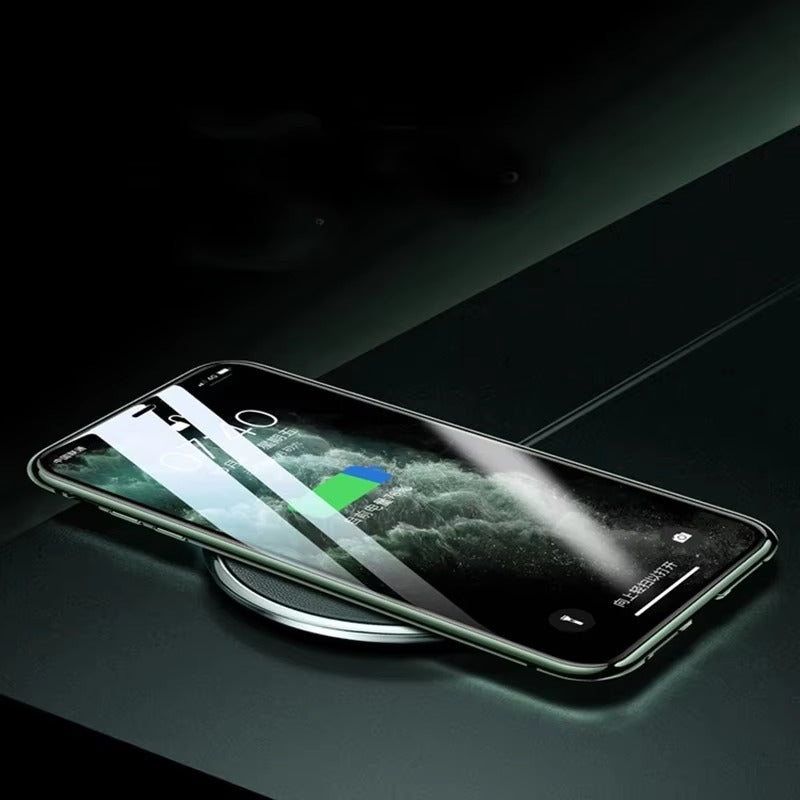 Premium Apple iPhone Case, Ultra Thin Shockproof Magnetic Full All Around Protection Cover with Double Glass Bumper Frame