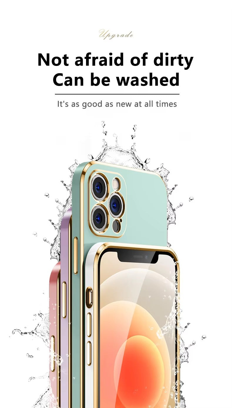 Luxury Apple iPhone Case MagSafe Compatible, Camera Lens & Screen Protection, Ultra Thin Shockproof Magnetic Full All Around Protection Cover with Solid Color Plating Silicone