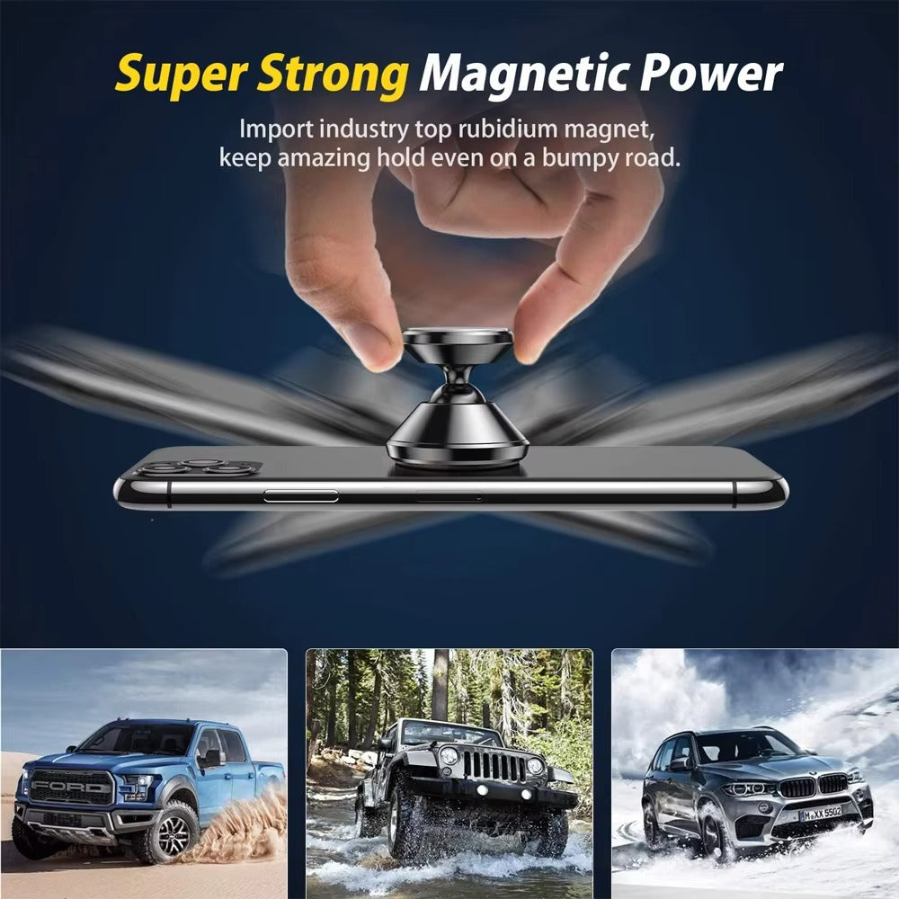 Premium, Magnetic Car Phone Holder – Strong Magnet Mount, Dashboard or Vent Stand, GPS Support for Apple iPhone
