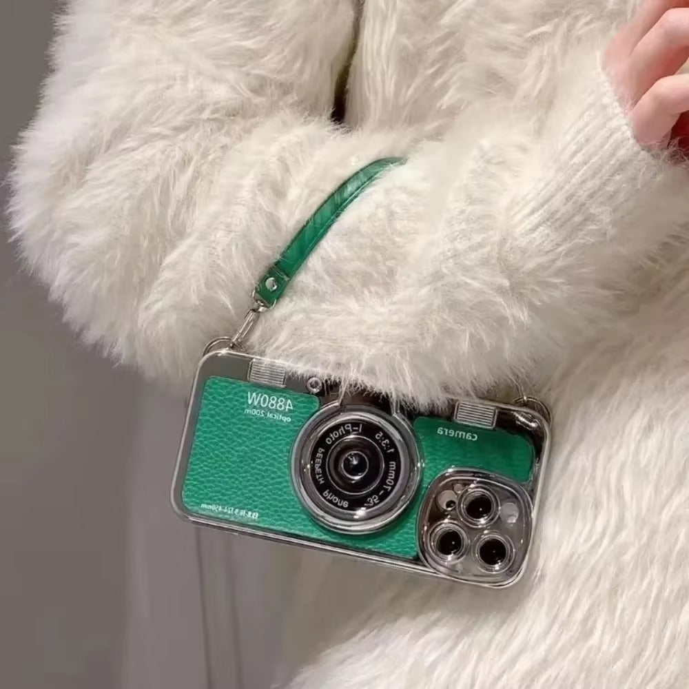 Luxury Apple iPhone Case, MagSafe Compatible, Camera Lens and Screen Protection, Ultra Thin, Shockproof, Magnetic, Full All Around Protection, 3D Retro Camera Cover