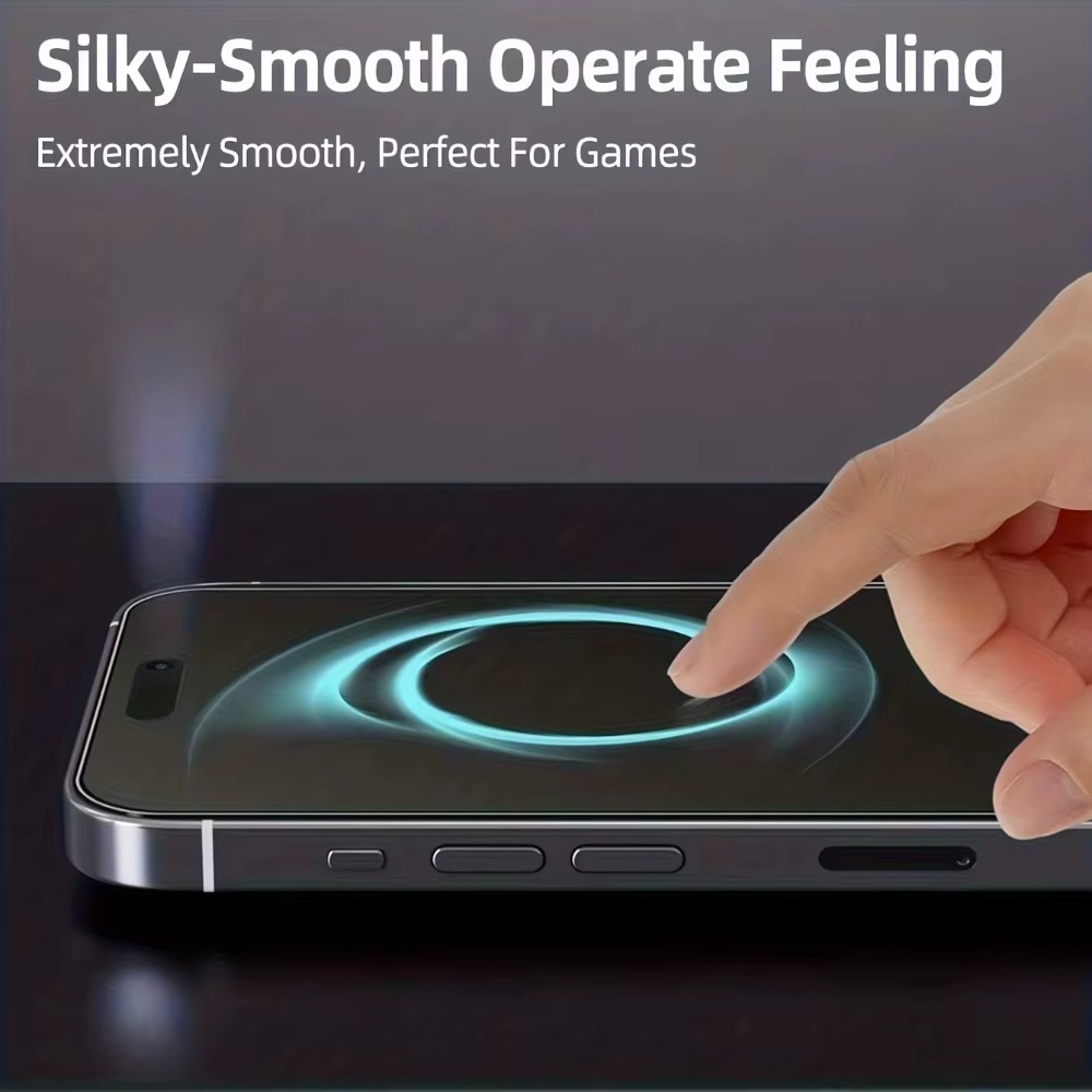 Premium Matte Privacy Screen Protector for iPhone – Anti-Spy Tempered Glass with Oleophobic Coating, Anti-Glare Protection and Easy Installation Frame