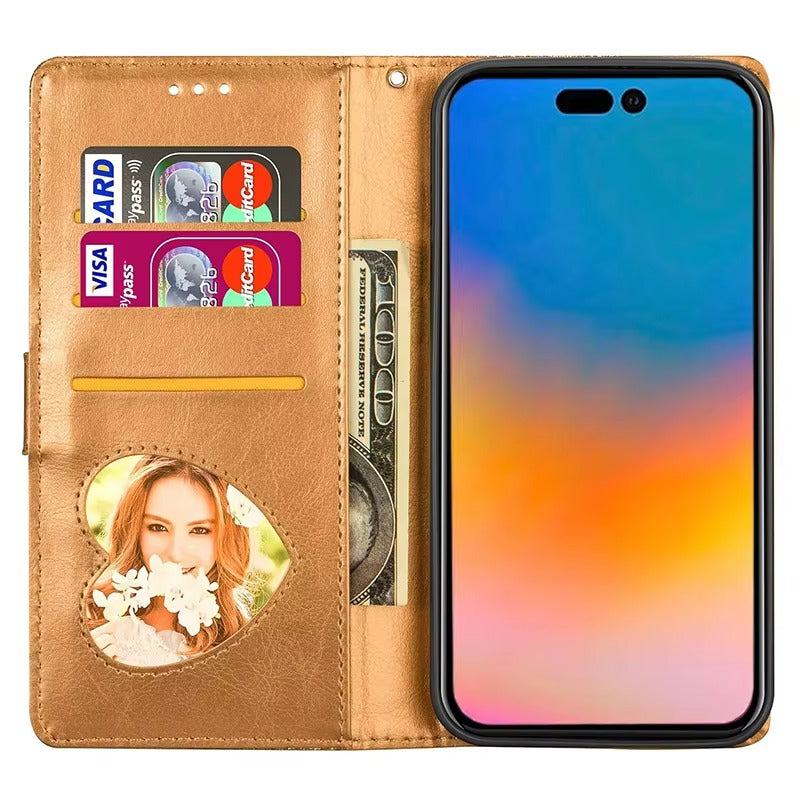 Luxury Apple iPhone Case, MagSafe Compatible, Camera Lens and Screen Protection, Ultra Thin, Shockproof, Magnetic, Full All Around Protection, Glitter Zipper Wallet Cover