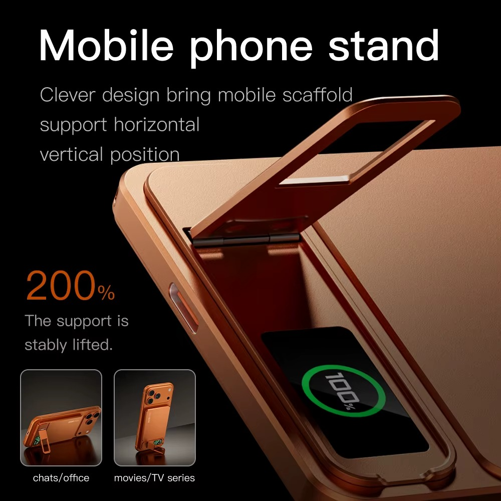 Premium Magnetic Wireless Power Bank 10000mAh – 20W Fast Charging Portable Battery with MagSafe Compatible Magnetic Charging, Digital Display and Phone Stand