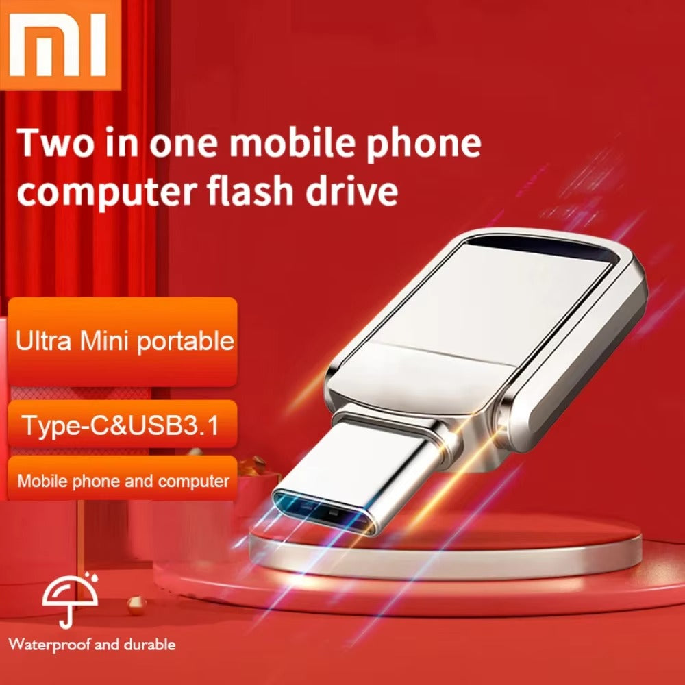High-Speed USB 3.1 Type-C Flash Drive – Portable U Disk for Phone, Tablet, Computer, 128GB, 256GB, 512GB, 1TB, 2TB Storage, File Transfer, Backup Drive