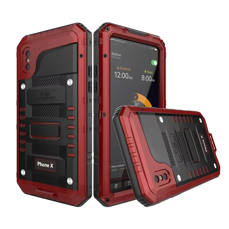 Robust Apple iPhone Case MagSafe Compatible, Camera Lens & Screen Protection, Cover with IP68 Heavy Duty Metal Armor