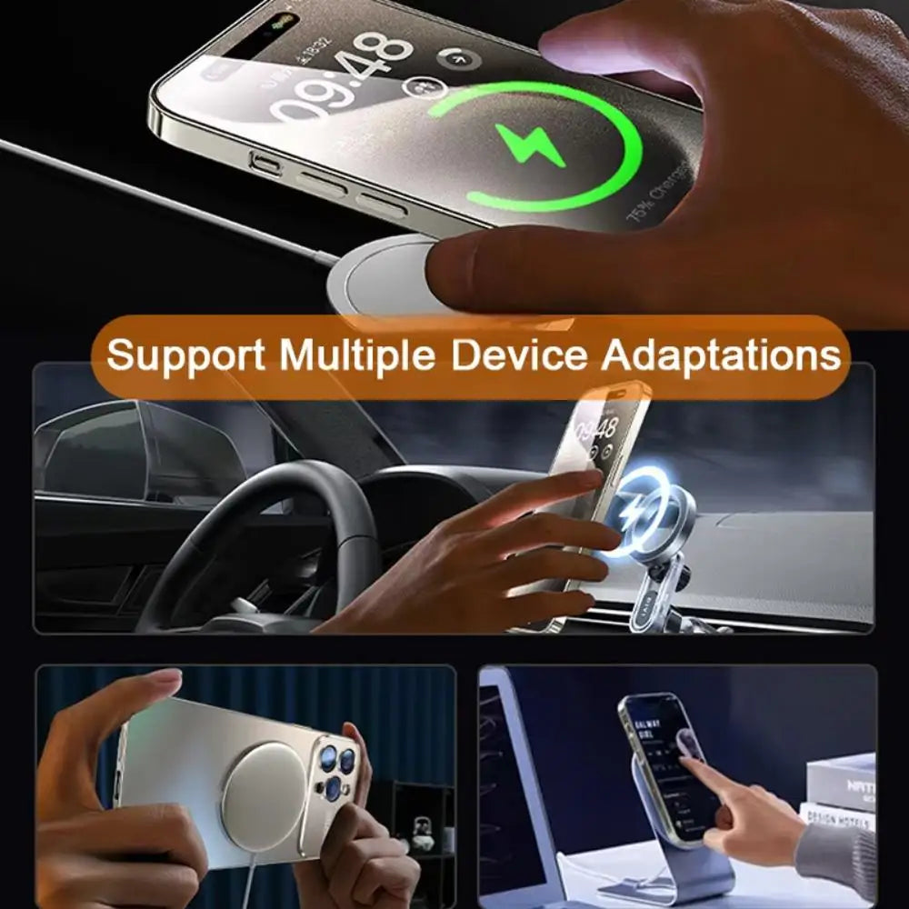 Luxury iPhone Case MagSafe Compatible Magnetic Shockproof Cover with Camera Lens Protection Ultra Thin Full Protection Metallic Matte PC TPU Protective Back