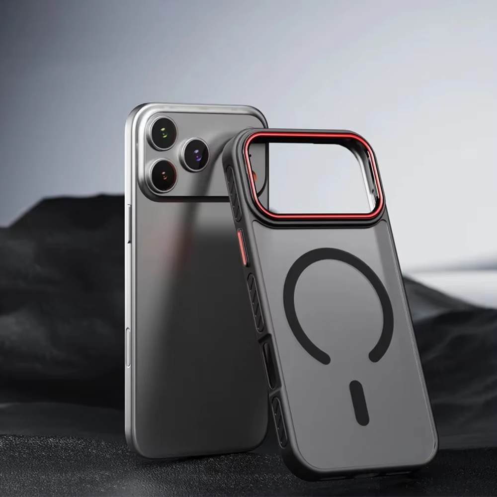 Luxury Transparent Matte iPhone Case – MagSafe Compatible Magnetic Protective Cover with Shockproof Frame and Raised Camera Lens Protector