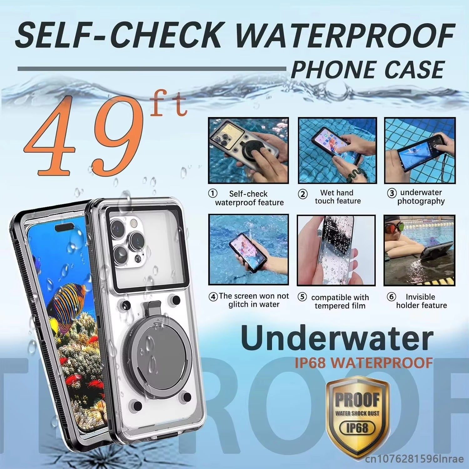 Premium Apple iPhone Case MagSafe Compatible, Camera Lens & Screen Protection, Ultra Thin Shockproof Magnetic Full All Around Protection Cover with IP68 Universal Waterproof Design