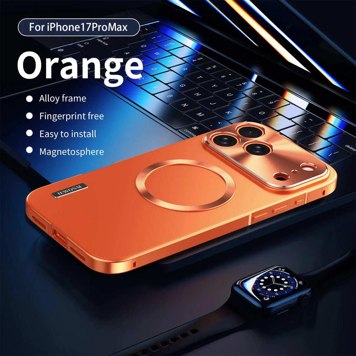 Premium iPhone Case MagSafe Compatible Magnetic Shockproof Cover with Camera Lens Protection Ultra Thin Full Protection Aluminum Frame Frosted Matte Back