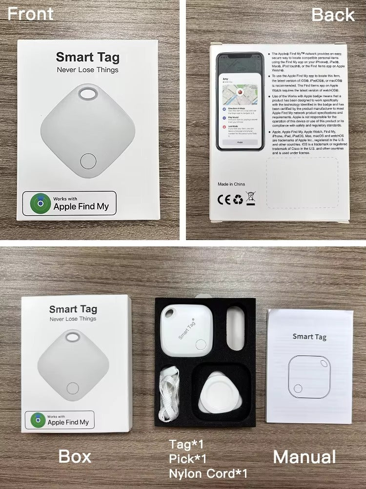 High Quality Bluetooth Smart Tracker – Mini GPS Tag with Keychain Ring, Anti-Lost Finder for Keys Works with iOS Devices