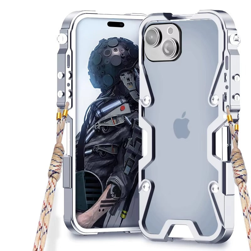 Luxury Apple iPhone Case, MagSafe Compatible, Camera Lens and Screen Protection, Ultra Thin, Shockproof, Magnetic, Full All Around Protection, Handmade Skull Metal Cover