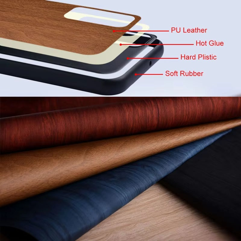 Luxury Apple iPhone Case, MagSafe Compatible, Camera Lens and Screen Protection, Ultra Thin, Shockproof, Magnetic, Full All Around Protection, Bamboo Leather Cover