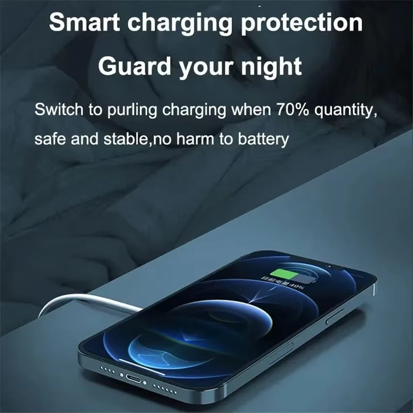 Premium Magnetic Wireless Charger Pad 30W Fast Charging – USB-C & USB-A Dual Input, Strong Magnetic Hold, Case-Friendly, Ultra-Thin Design for Phones
