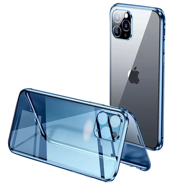 Premium Apple iPhone Case MagSafe Compatible, Camera Lens & Screen  Protection Cover with Double Glass Snap Lock