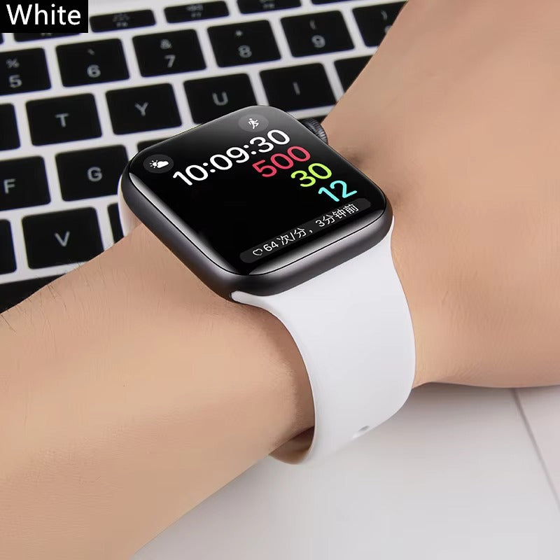 Premium Silicone Smartwatch Band – Soft Replacement Strap with 316L Steel Clasp, Adjustable Sizes for 38mm to 49mm Watches