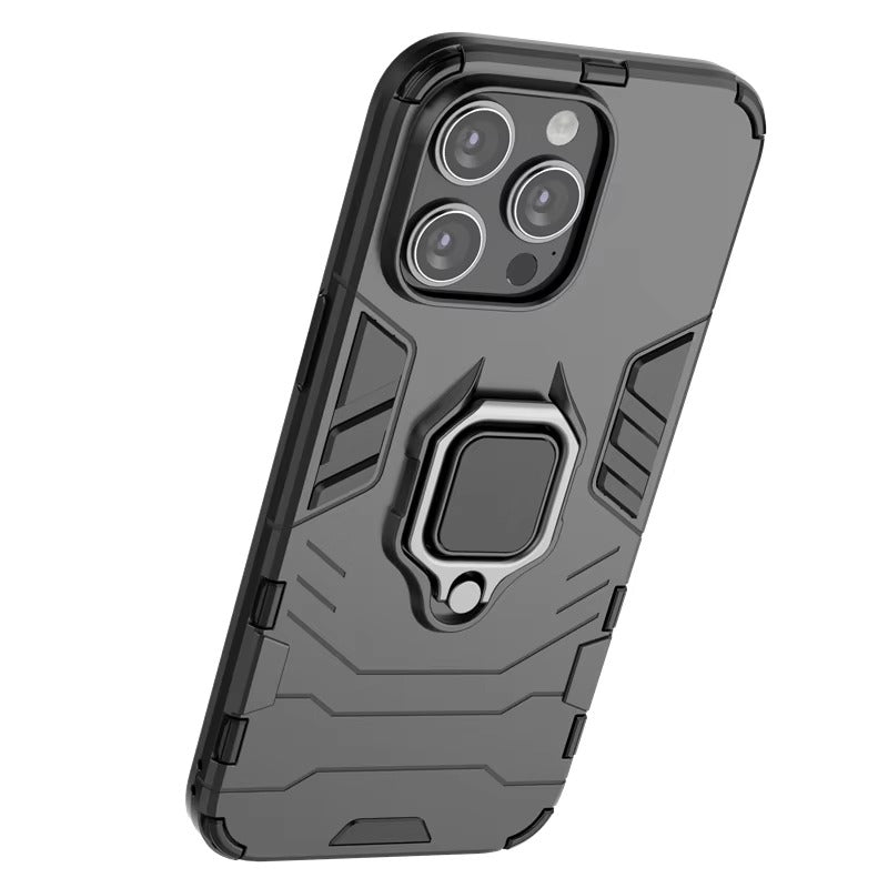 Robust Apple iPhone Case, MagSafe Compatible, Camera Lens and Screen Protection, Ultra Thin, Shockproof, Magnetic, Full All Around Protection, Armor Ring Stand Cover