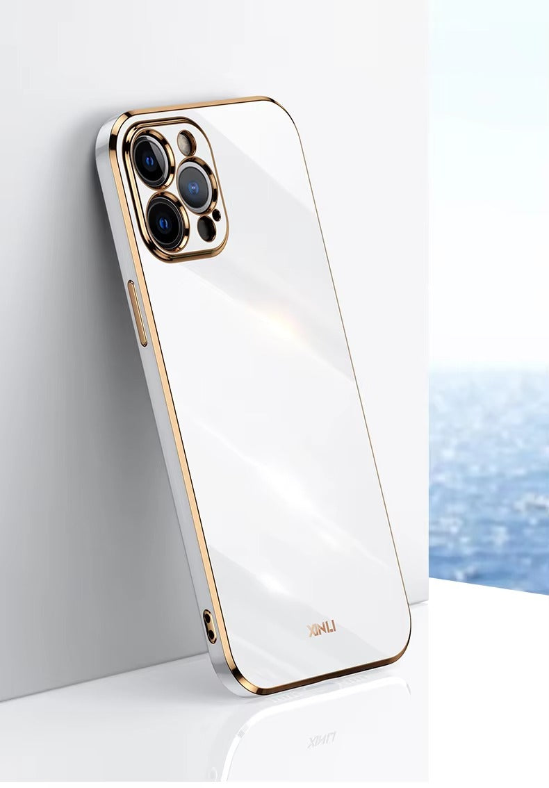 Luxury Apple iPhone Case MagSafe Compatible, Camera Lens & Screen Protection, Ultra Thin Shockproof Magnetic Full All Around Protection Cover with Solid Color Plating Silicone