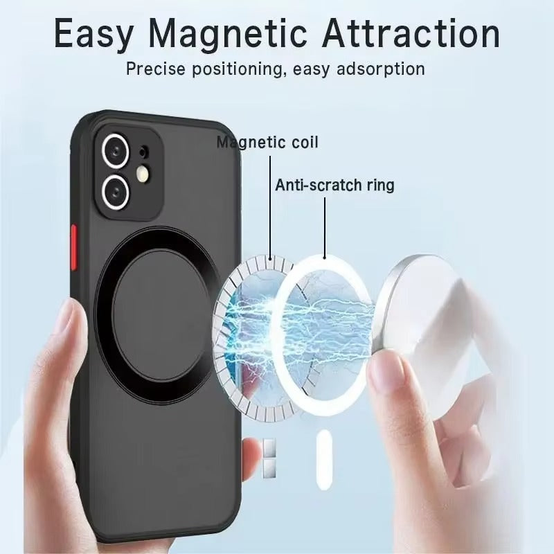 Luxury Apple iPhone Case Camera Lens & Screen Protection, Ultra Thin Shockproof Magnetic Full All Around Protection Cover