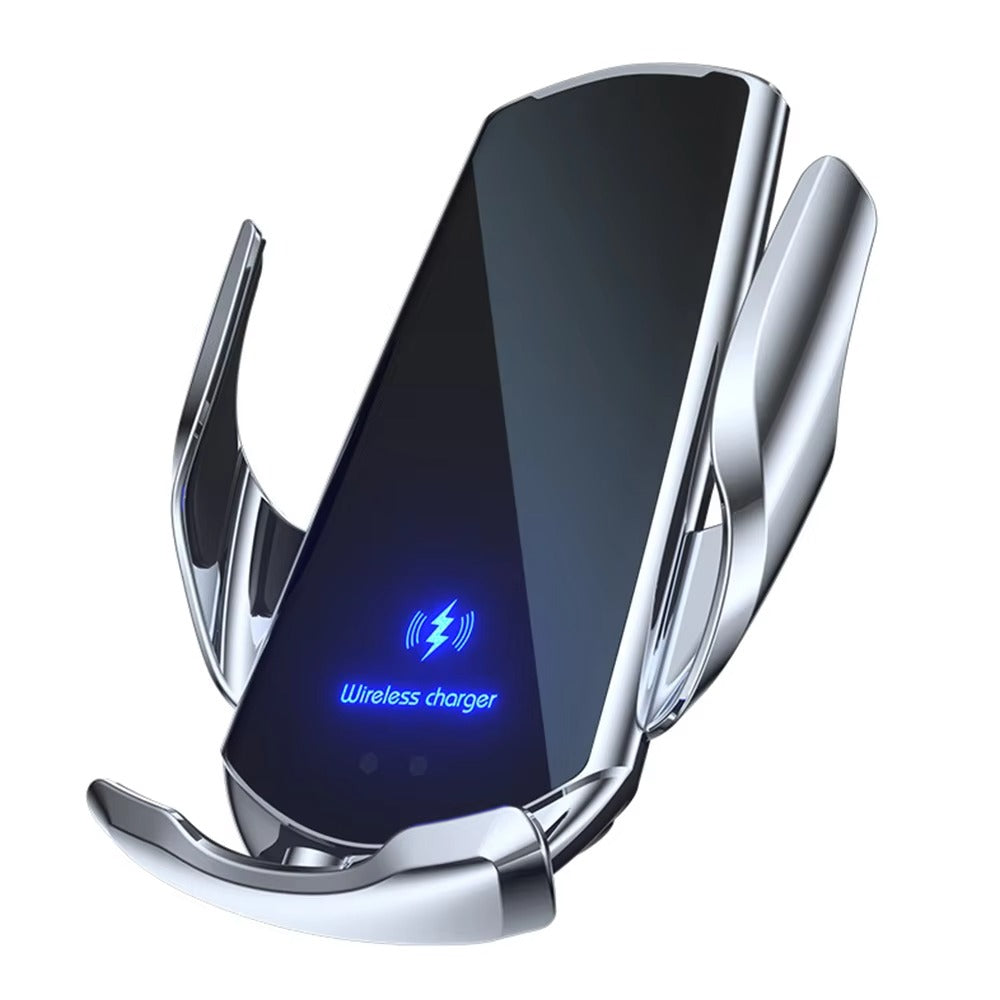 Premium Smart Sensor Wireless Car Charger 15W – Auto-Clamping Phone Holder for Air Vent, Fast Charging, One-Hand Operation, Infrared Sensor, Type-C Compatible
