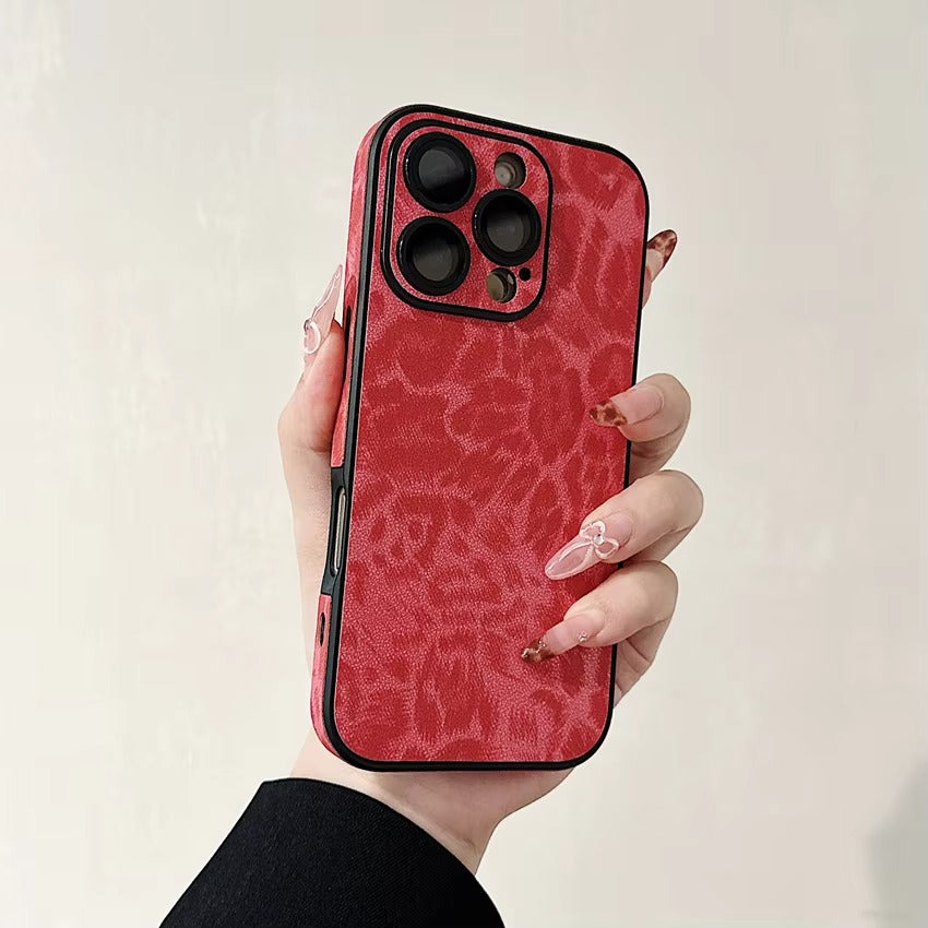 Luxury Apple iPhone Case MagSafe Compatible, Camera Lens & Screen Protection, Ultra Thin Shockproof Magnetic Full All Around Protection Cover with Wrist Strap & Leopard Design