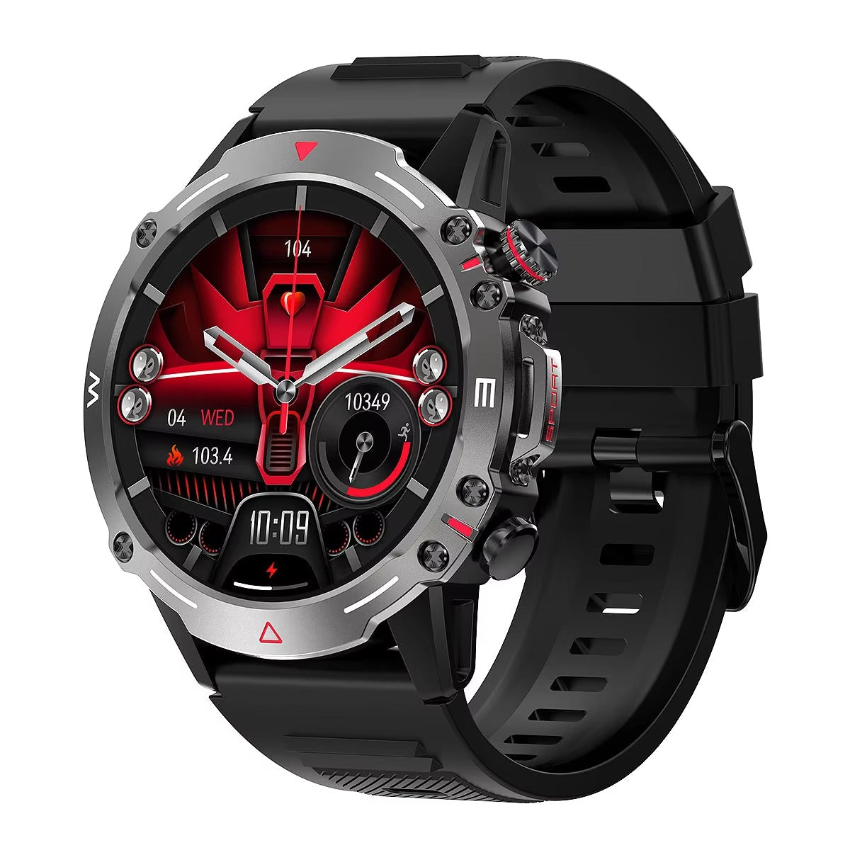 Premium Rugged AMOLED Smartwatch – 1.43" Bluetooth Calling Watch, IP68 Waterproof, Fitness Tracker, SpO2, Sleep Monitor, Voice Assistant, Long Battery Life