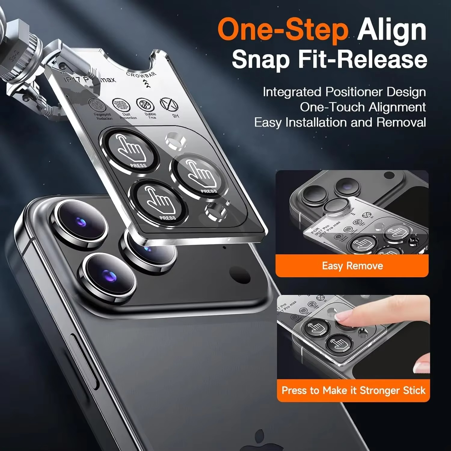 Premium Metal Camera Lens Protector – Tempered Glass Lens Cover Ring with Scratch Resistance, Shock Protection, Anti-Dust Coating and Precision Camera Protection