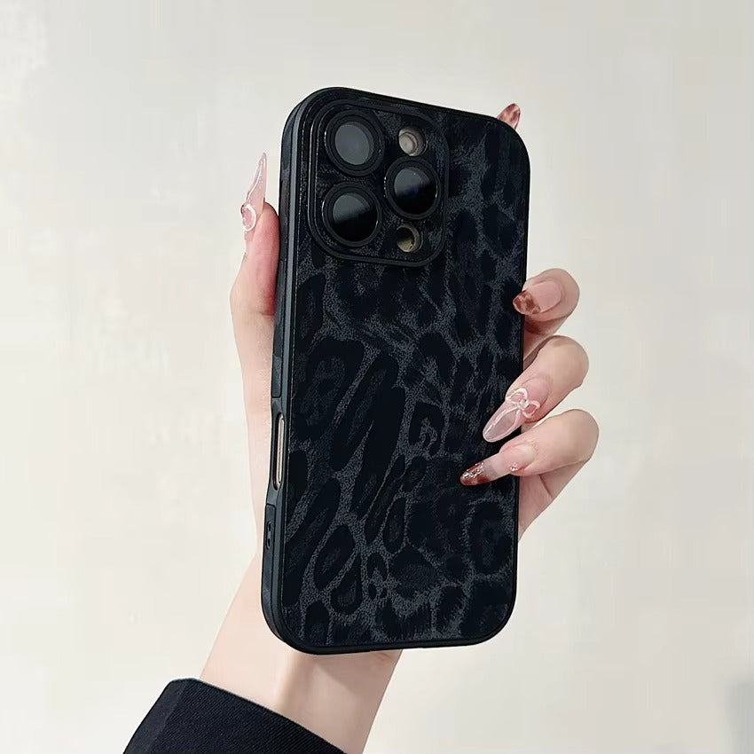 Luxury Apple iPhone Case MagSafe Compatible, Camera Lens & Screen Protection, Ultra Thin Shockproof Magnetic Full All Around Protection Cover with Wrist Strap & Leopard Design