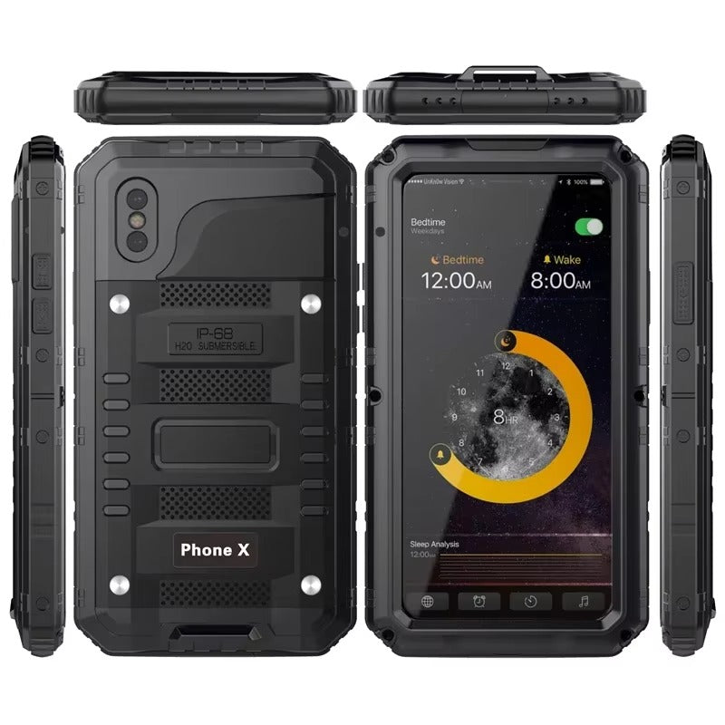 Robust Apple iPhone Case MagSafe Compatible, Camera Lens & Screen Protection, Cover with IP68 Heavy Duty Metal Armor
