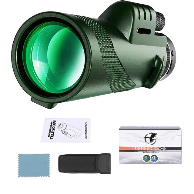 High Quality Portable Zoom HD Telescope – Foldable 5000M Long-Range Mini Monocular for Hunting, Sports, Camping