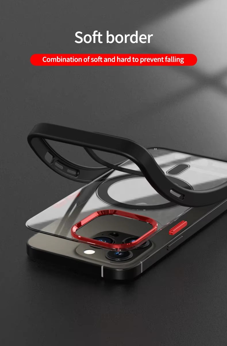 Luxury Apple iPhone Case Camera Lens & Screen Protection, Ultra Thin Shockproof Magnetic Full All Around Protection Cover 