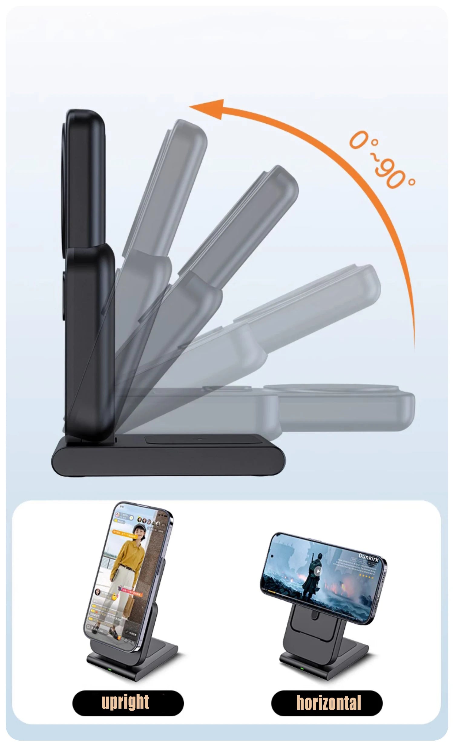 Hochwertige magnetische kabellose 3-in-1-Ladestation und tragbare Powerbank – Schnellladegerät für iPhone, Apple Watch und AirPods mit abnehmbarem Design 