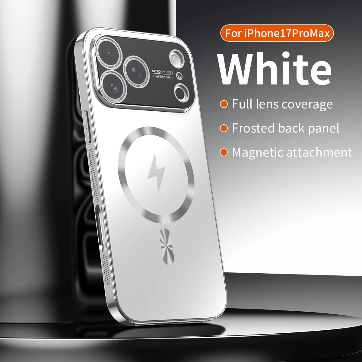 Luxury Matte Magnetic iPhone Case – MagSafe Compatible Protective Cover with Shockproof Frame, Electroplated Finish and Raised Camera Lens Protector