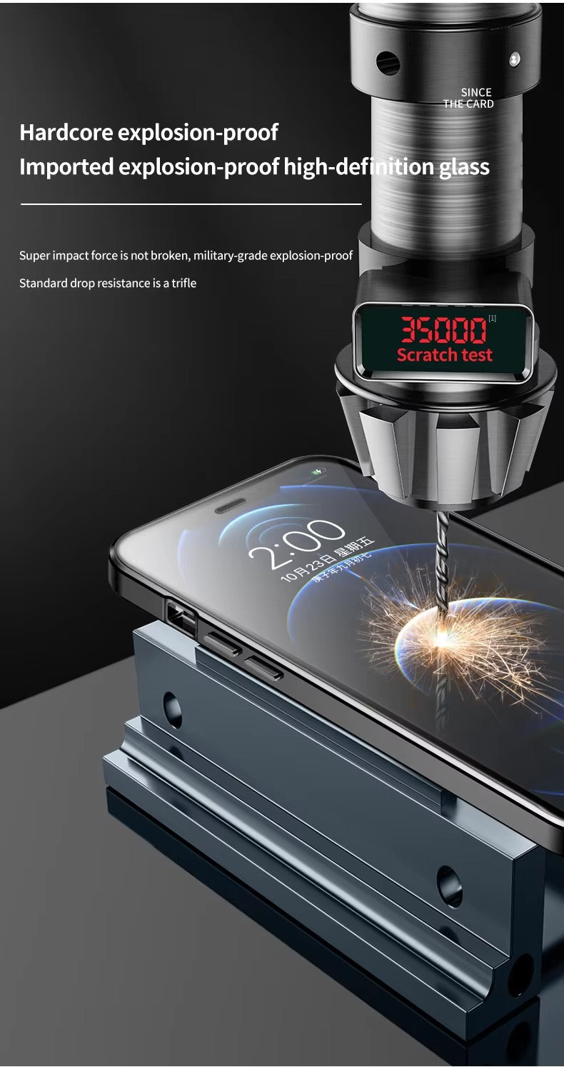 Robust Apple iPhone Case, Ultra Thin Shockproof Magnetic Full All Around Protection Cover with 360 Glass Aluminium Shield