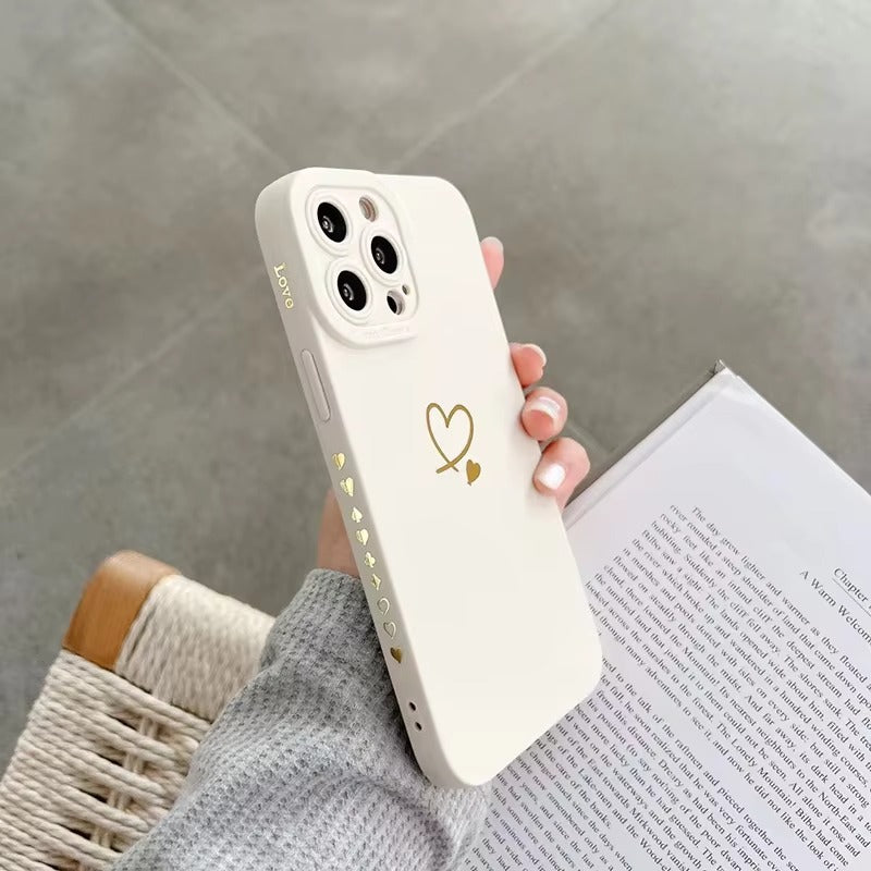 Luxury Apple iPhone Case, MagSafe Compatible, Camera Lens & Screen Protection, Ultra Thin, Shockproof, Magnetic Full All Around Cover – Plating Silicone Case with Fashionable Design & Soft Shockproof Protection