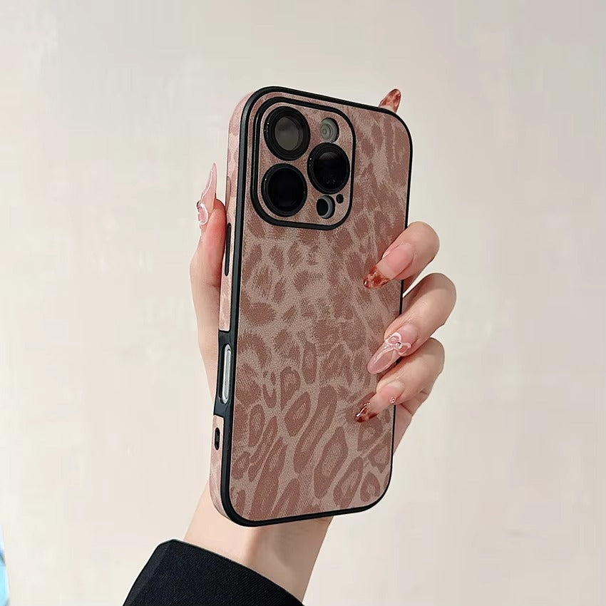 Luxury Apple iPhone Case MagSafe Compatible, Camera Lens & Screen Protection, Ultra Thin Shockproof Magnetic Full All Around Protection Cover with Wrist Strap & Leopard Design