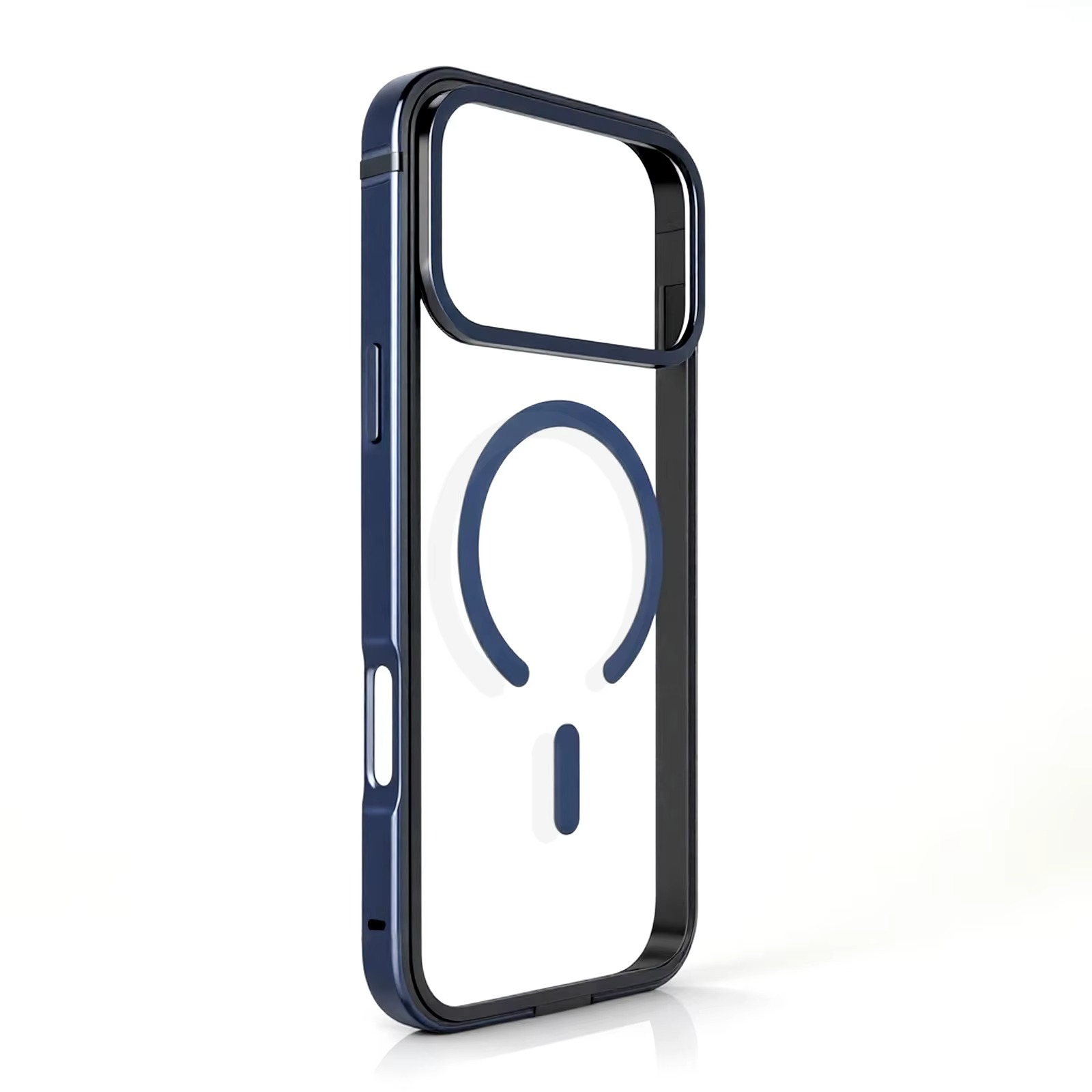 Premium Aluminum Frame iPhone Case – MagSafe Compatible Magnetic Protective Cover with HD Transparent Backplate, Shockproof Protection and Camera Lens Guard