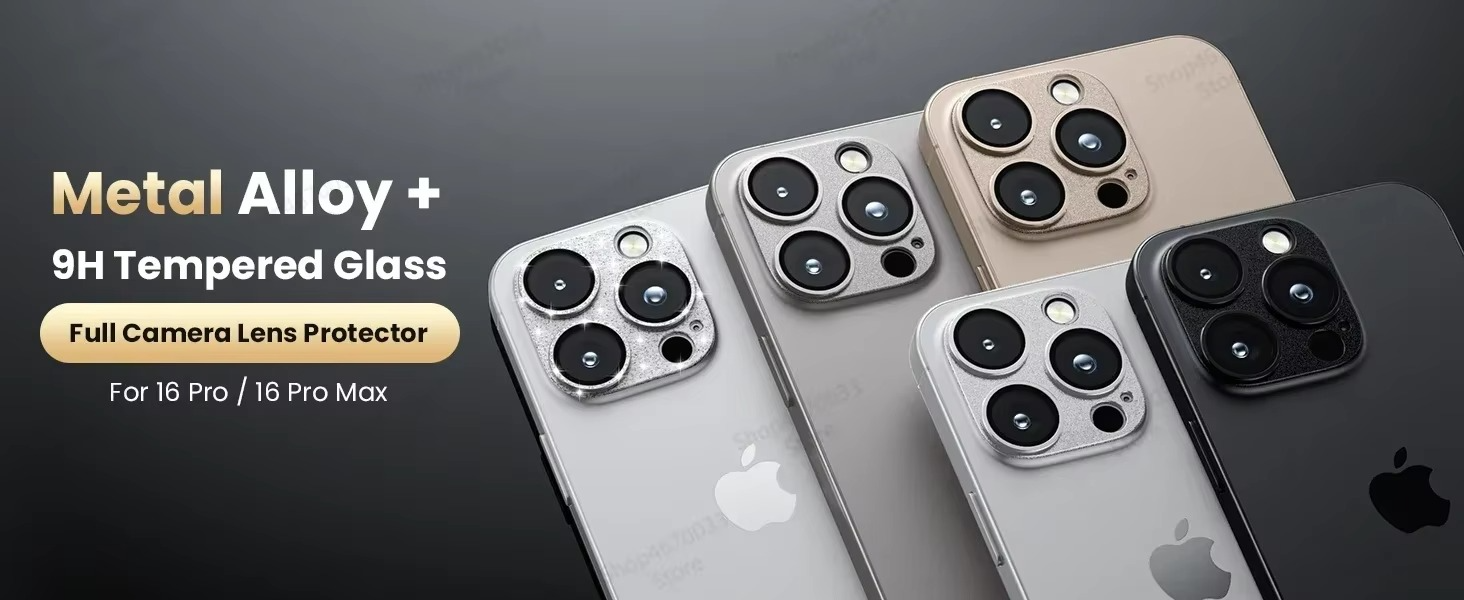 Premium Military Grade Camera Lens Protector – Shatterproof Alloy and Tempered Glass Lens Ring Cover with Scratch Resistance, Shock Protection and Precision Fit