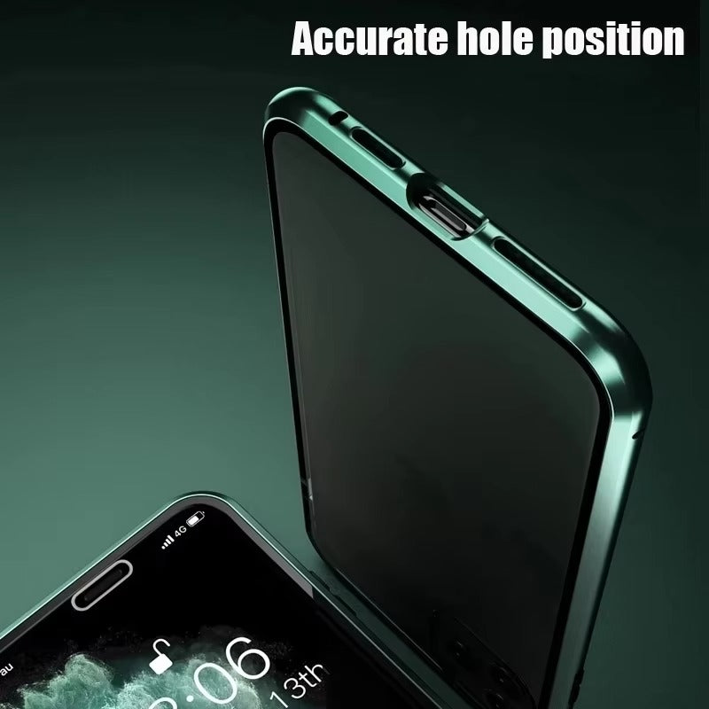Premium Apple iPhone Case MagSafe Compatible, Camera Lens & Screen  Protection Cover with Double Glass Snap Lock