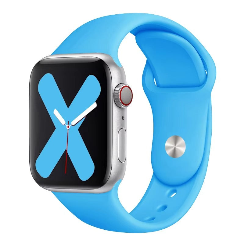 Premium Silicone Smartwatch Band – Soft Replacement Strap with 316L Steel Clasp, Adjustable Sizes for 38mm to 49mm Watches