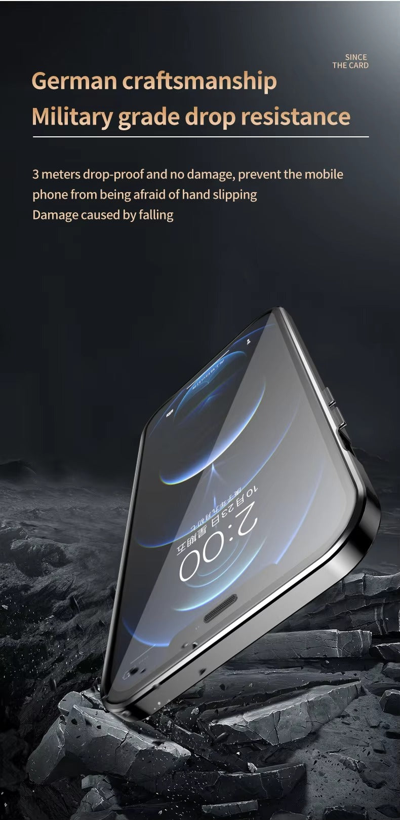 Robust Apple iPhone Case, Ultra Thin Shockproof Magnetic Full All Around Protection Cover with 360 Glass Aluminium Shield