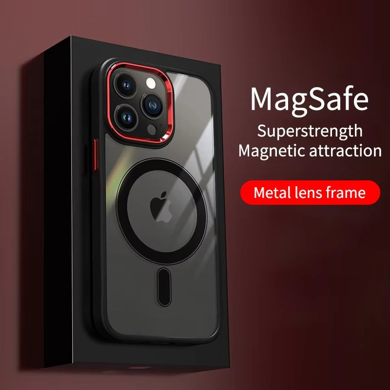 Luxury Apple iPhone Case Camera Lens & Screen Protection, Ultra Thin Shockproof Magnetic Full All Around Protection Cover 