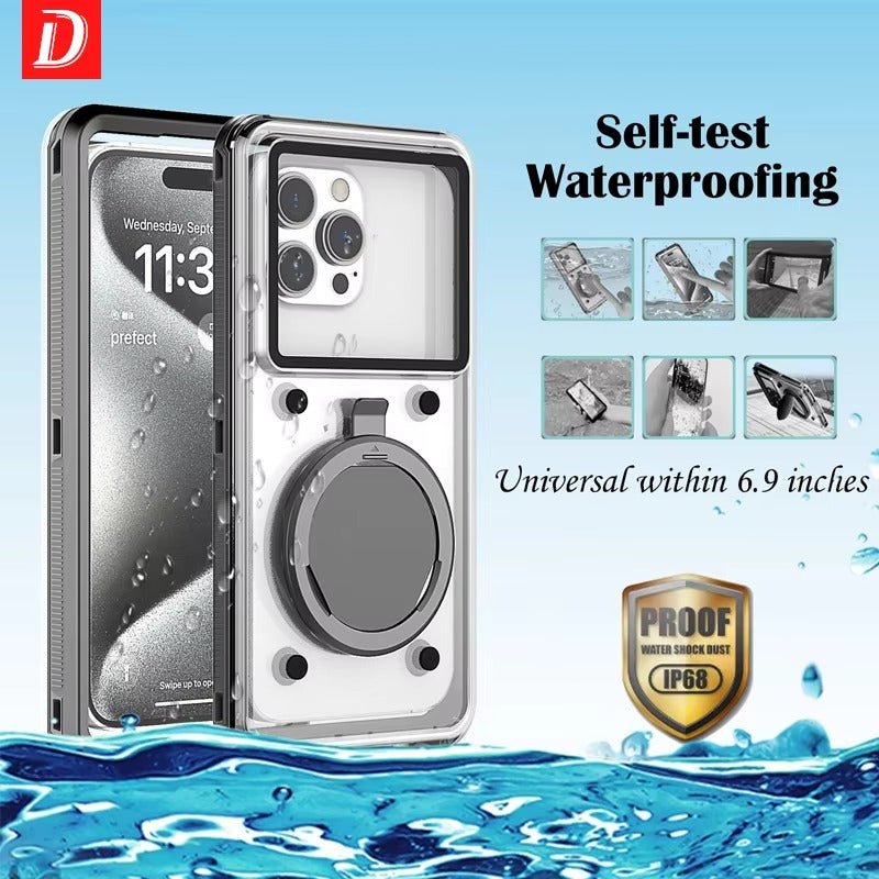 Premium Apple iPhone Case MagSafe Compatible, Camera Lens & Screen Protection, Ultra Thin Shockproof Magnetic Full All Around Protection Cover with IP68 Universal Waterproof Design
